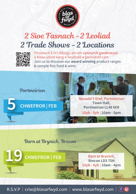 Sioeau Masnach Blas ar Fwyd Portmeirion & Barn at Brynich | Blas ar Fwyd Trade Shows Portmeirion and Barn at Brynich