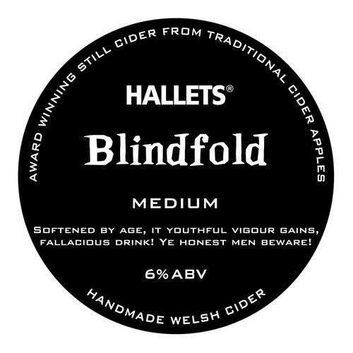 Blas ar Fwyd: Hallets Blindfold Medium Cider - 20