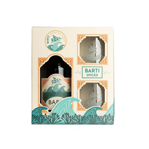90105701 - Barti Pembrokeshire Seaweed Spiced Rum Gift Set Large (70cl + 2 Glasses).jpg