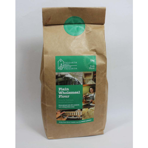 Blas ar Fwyd: Talgarth Plain Wholemeal Flour - 1kg
