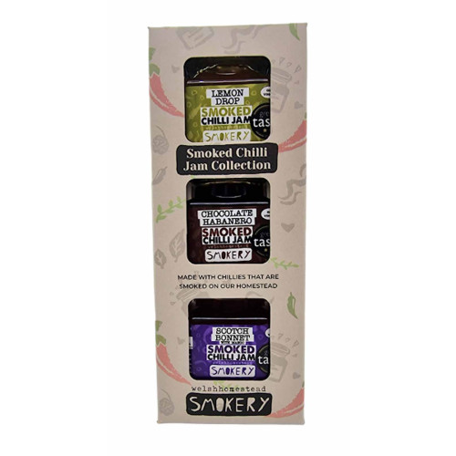 C8122602 - Welsh Homestead Smokery, Mixed 3 Jar Smoked Chilli Jam Gift Box, 3 x 128g.jpg