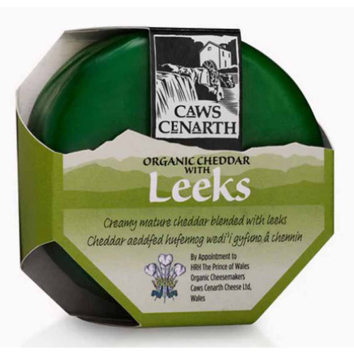D0101602 - Caws Cenarth, Organic Cheddar with Leeks, 200g Truckle.jpg
