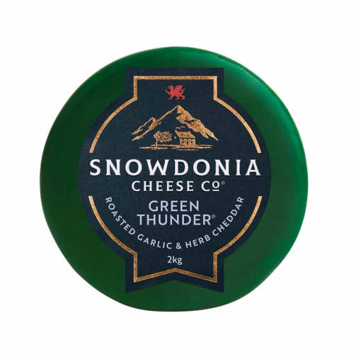 D0108230 - Snowdonia Cheese, Green Thunder (Herbs), 2kg, Round, price per kg.jpg