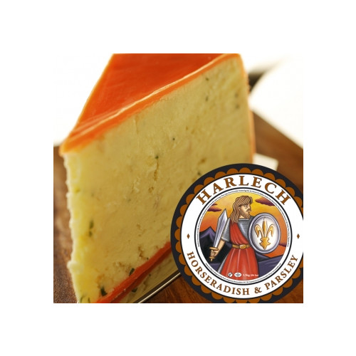 D0110230 - Harlech Horseradish and Parsley Cheddar - approx 1.5kg Round price per kg.jpg