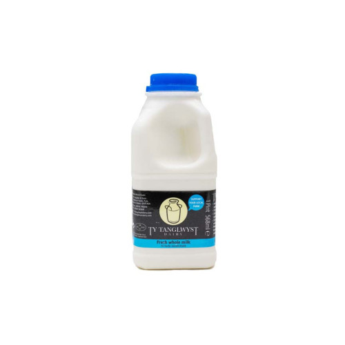 Blas ar Fwyd: Ty Tanglwyst Whole Milk, 1 Pint