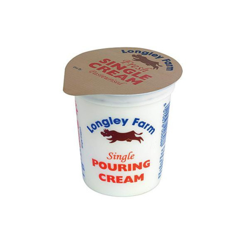 Blas ar Fwyd: Longley Farm, Single Cream, 150 ml P