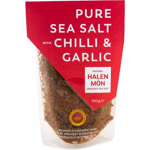 Blas ar Fwyd: Halen Mon Chilli & Garlic Sea Salt -