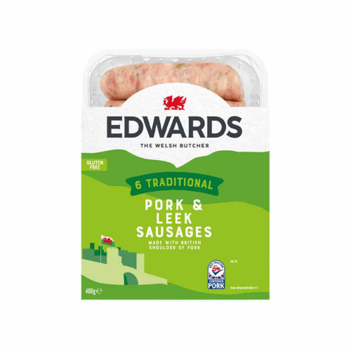 Blas ar Fwyd: Edwards o Gonwy, Pork & Leek Sausage