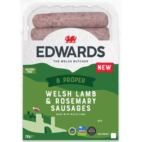 M0204621 - Edwards o Gonwy, Welsh Lamb & Rosemary Sausage, 6 x 290g.jpg
