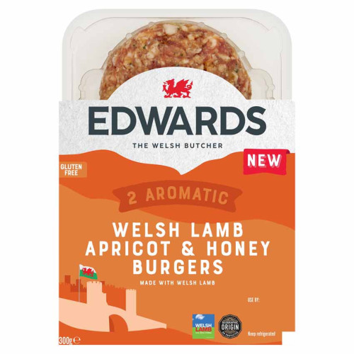 M0204821 - Edwards o Gonwy, 2 Aromatic Welsh Lamb Apricot & Honey Burgers, 6 x 300g.jpg