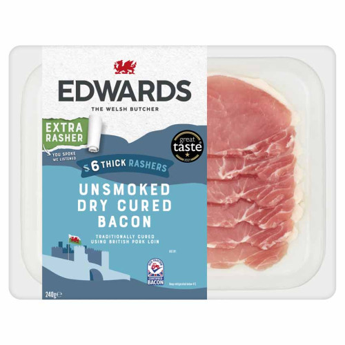 M4100901 - Edwards o Gonwy, Thick Unsmoked Dry Cured Bacon, 240g.jpg