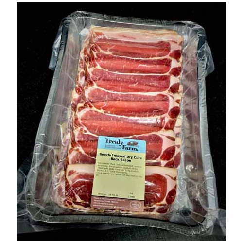 Blas ar Fwyd: Trealy Smoked Back Bacon Pack ~ 1Kg 