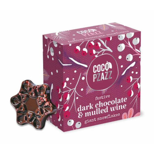 R0315201 - Coco Pzazz, Mulled Wine Dark Chocolate Snowflake, 80g.jpg
