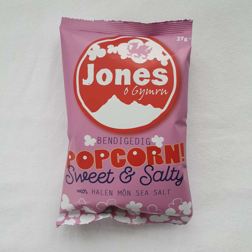 Blas ar Fwyd: Jones Popcorn Sweet and Salted, 27g