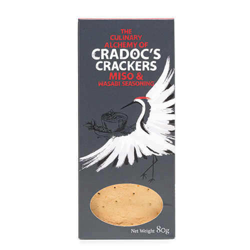 Blas ar Fwyd: Cradocs Miso and Wasabi Crackers 80g