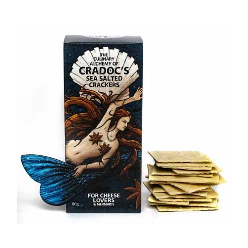 Blas ar Fwyd: Cradocs Sea- Salted Crackers 80g.jp