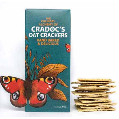 Blas ar Fwyd: Cradocs Oat Crackers 80g.jpg