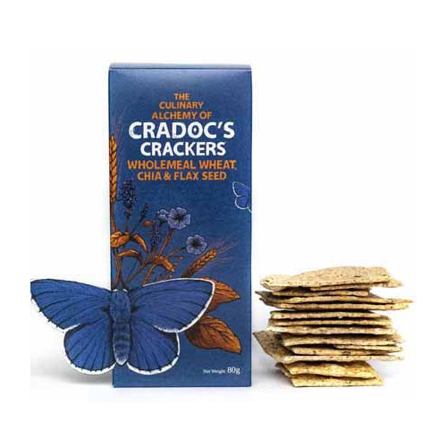 Blas ar Fwyd: Cradocs Wholewheat Oat Crackers Chia