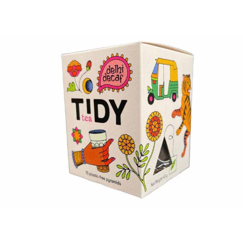 T4505201 - Tidy Tea, Delhi Decaff Tea 15 x Pyramids 45g.jpg