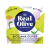 Real Olive Co, Garlic, Peppers & Mustard Seed Pitted Olives (SICILIANA), 160g Pot