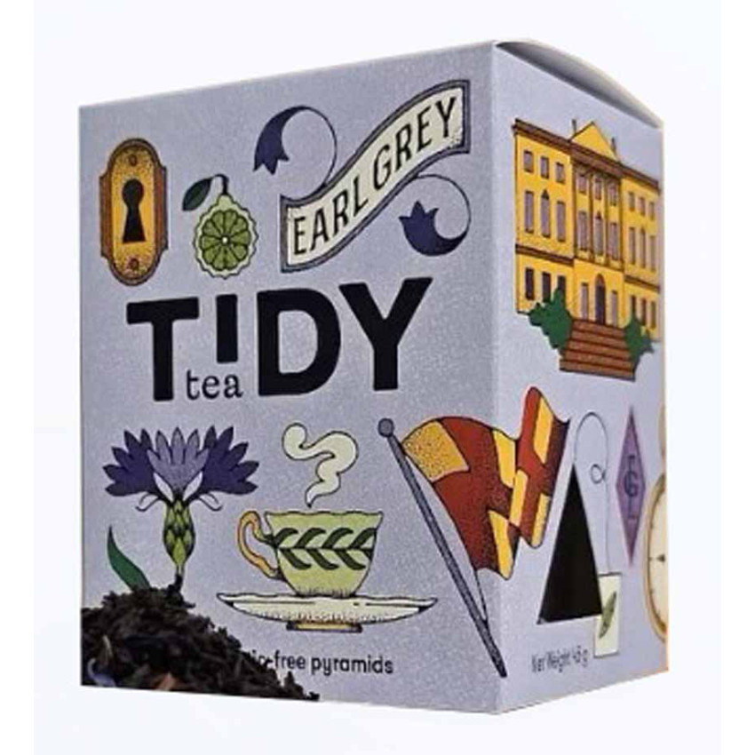 Tierry Tea Blas ar Fwyd Website - Tidy Tea, Earl Grey Tea, 15 x pyramids 45g