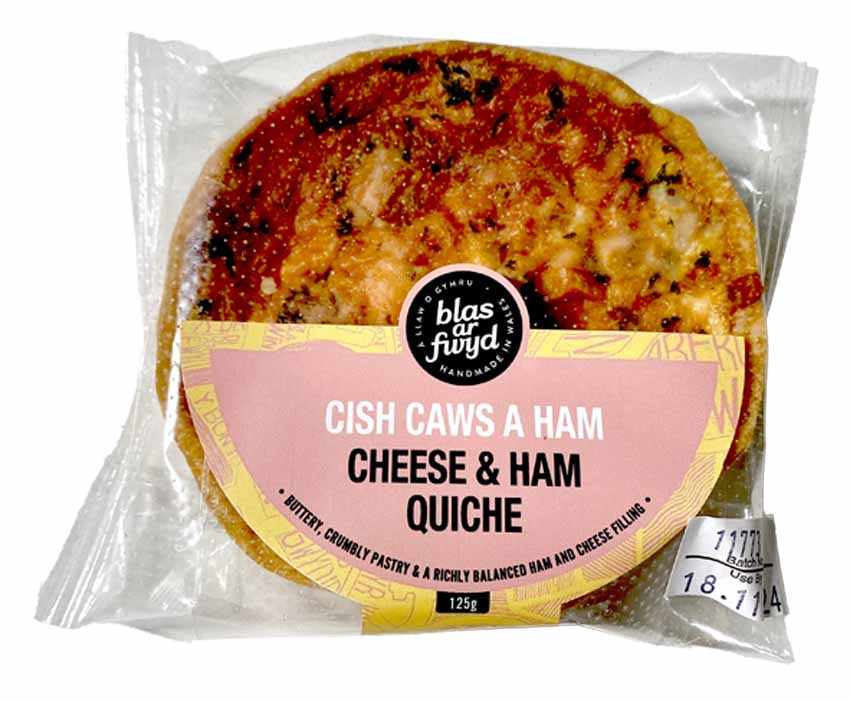 Blas ar Fwyd Welsh Cheese and Ham Quiche Great Taste 1 star