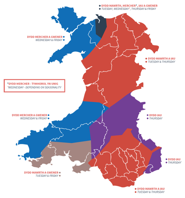 Blas ar Fwyd Wales delivery map