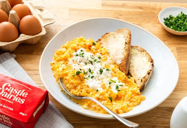 Castle Dairies butter scrambled eggs