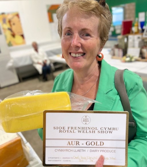 Caws Rhyd y Delyn founder Menai at Royal Welsh Show
