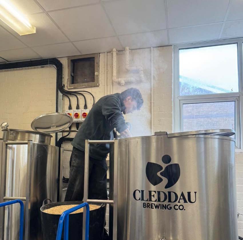 Cleddau Brewing Co in brewery