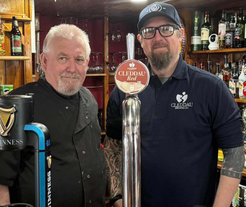 Cleddau Brewing Co MD Rhys in pub