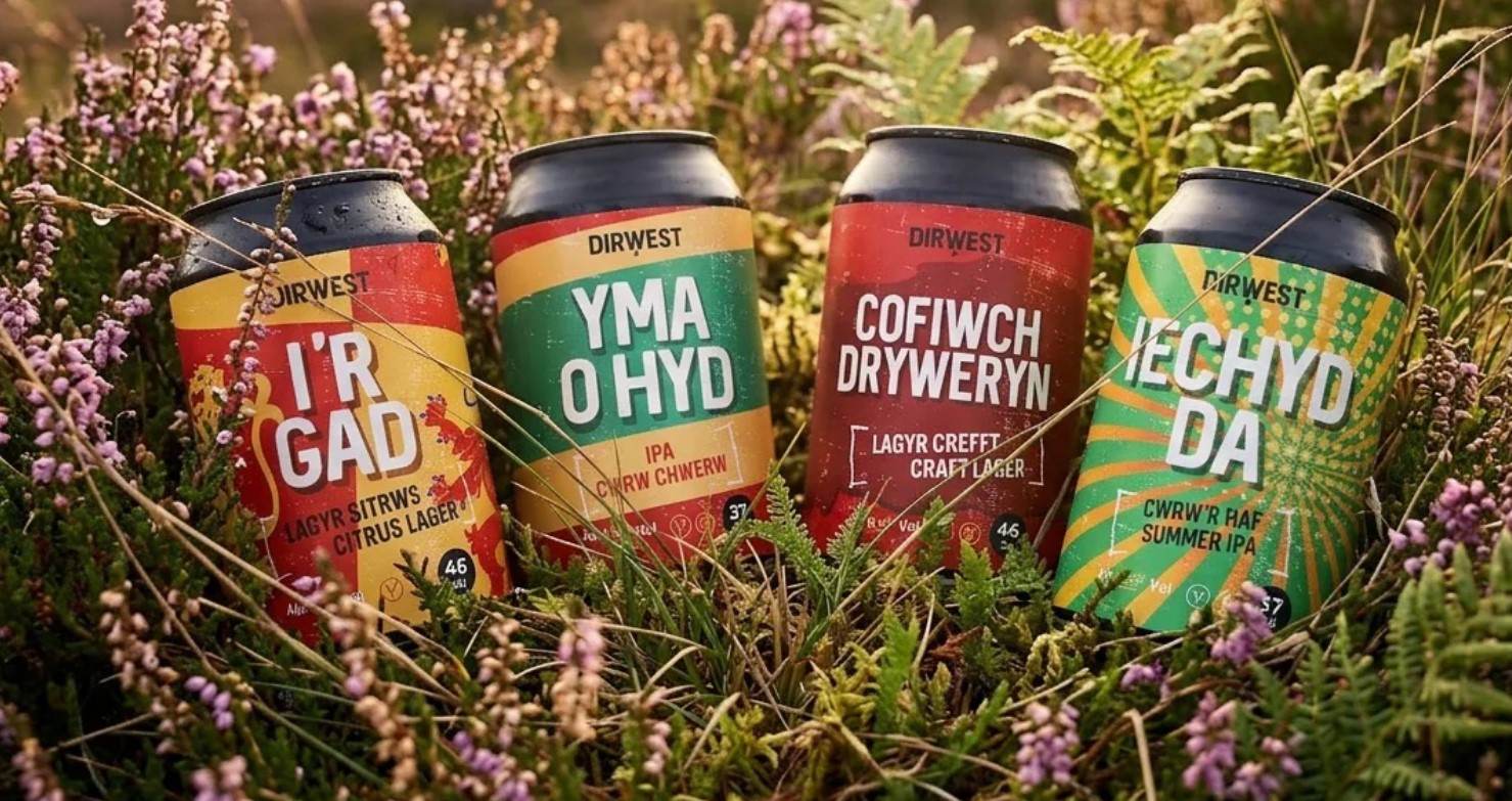 Dirwest beer range in heather