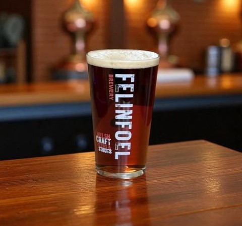 Felinfoel pint on bar