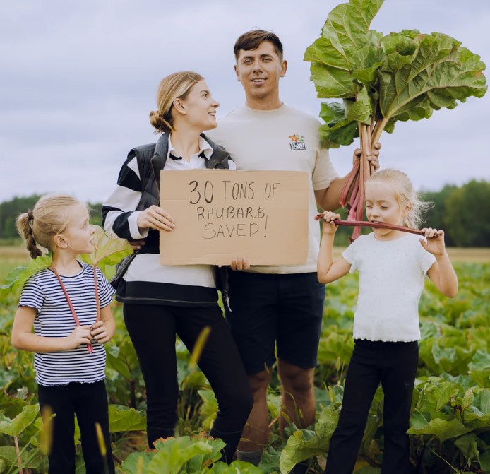 Flawsome founders in rhubarb field