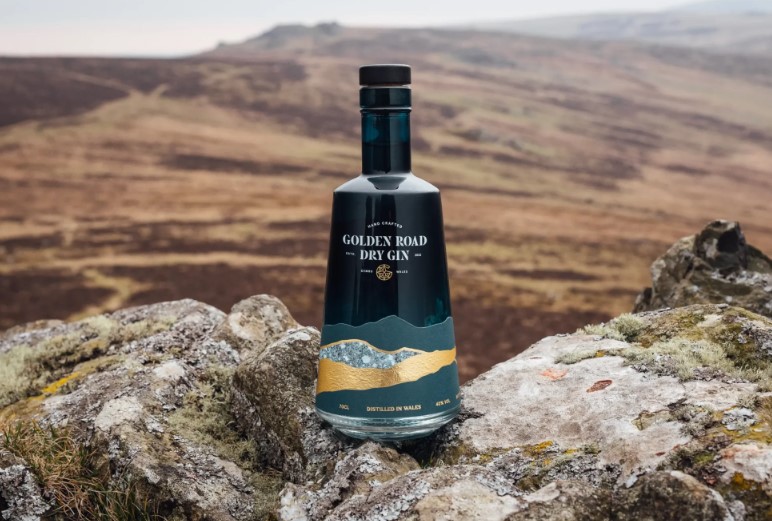 Golden Road Gin in mountains