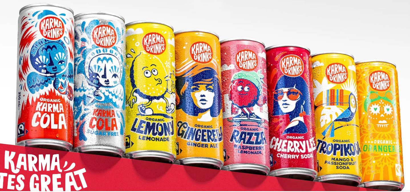 Karma Drinks range cans