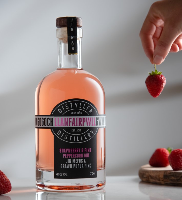Llanfairpwll Distillery strawberry gin