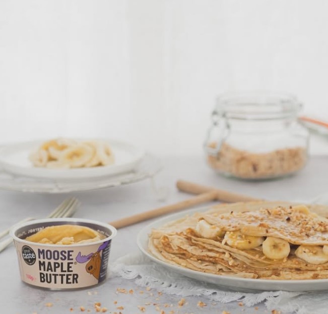 Moose Maple butter and pancakes