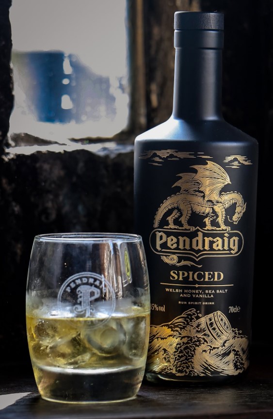 Pendraig in castle with glass